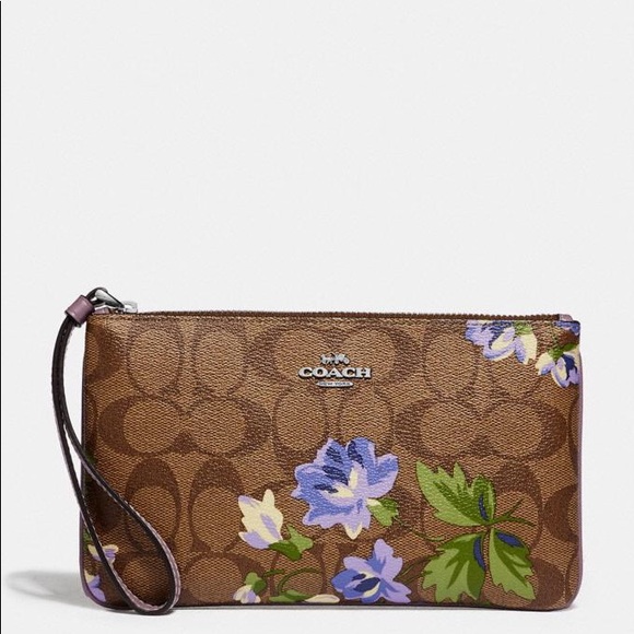 NWT💜Floral Coach Wristlet💜 - Picture 7 of 7